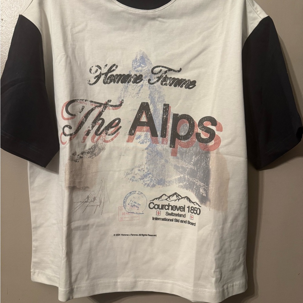 🔥 Brand New Homme + Femme “The Alps” Cropped Tee – XS